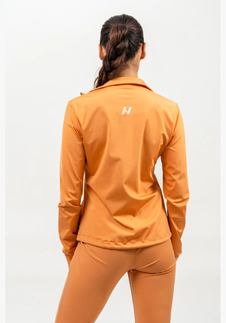 NEBBIA Mikina na zips s odleskom SLEEK oranžová