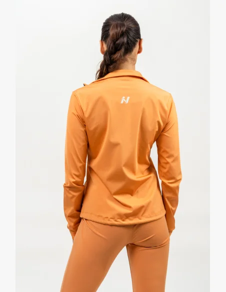 NEBBIA Mikina na zips s odleskom SLEEK oranžová