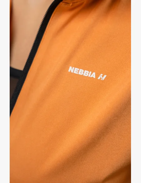 NEBBIA Mikina na zips s odleskom SLEEK oranžová