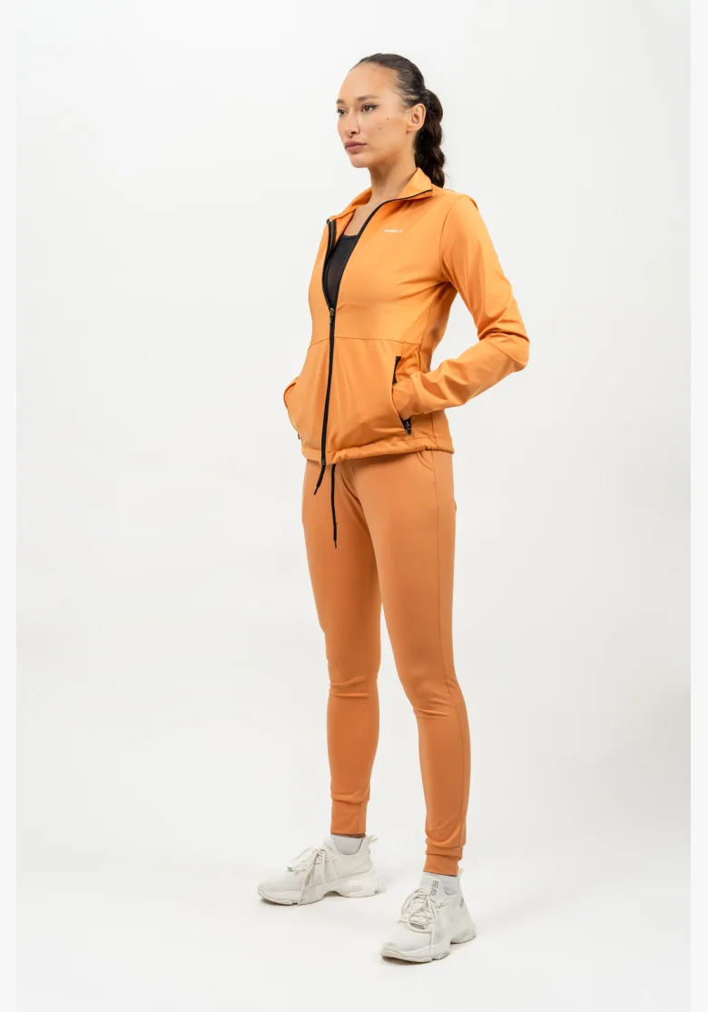 NEBBIA Mikina na zips s odleskom SLEEK oranžová
