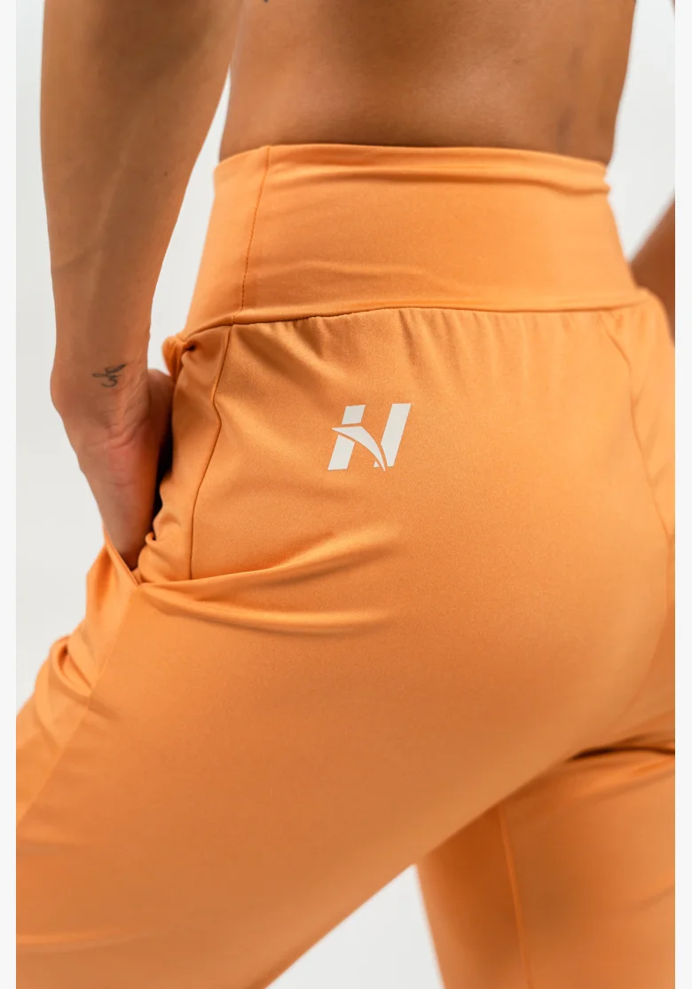 NEBBIA Slim fit legíny s kapsami SLEEK oranžová