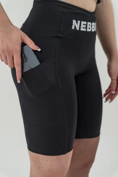 NEBBIA •Cyklistické šortky s vysokým pásom 10″ GYM THERAPY čierne • Nebshop.sk 2