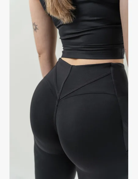 NEBBIA Cyklistické šortky s vysokým pasem 10″ GYM THERAPY čierne