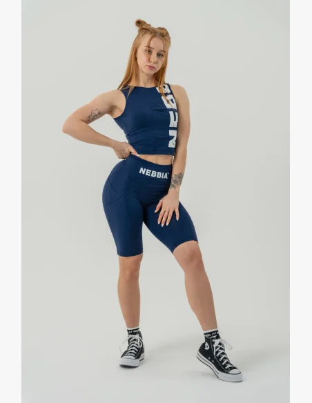 NEBBIA Tank top SNATCHED modrý