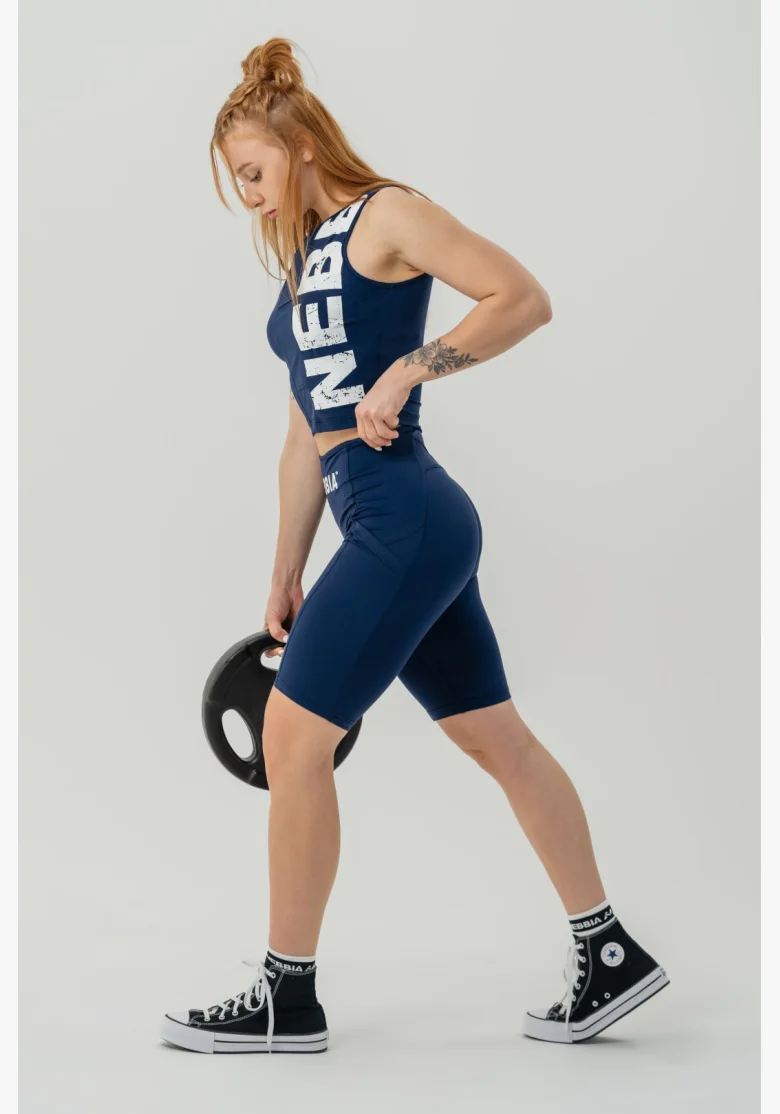 NEBBIA Tank top SNATCHED modrý