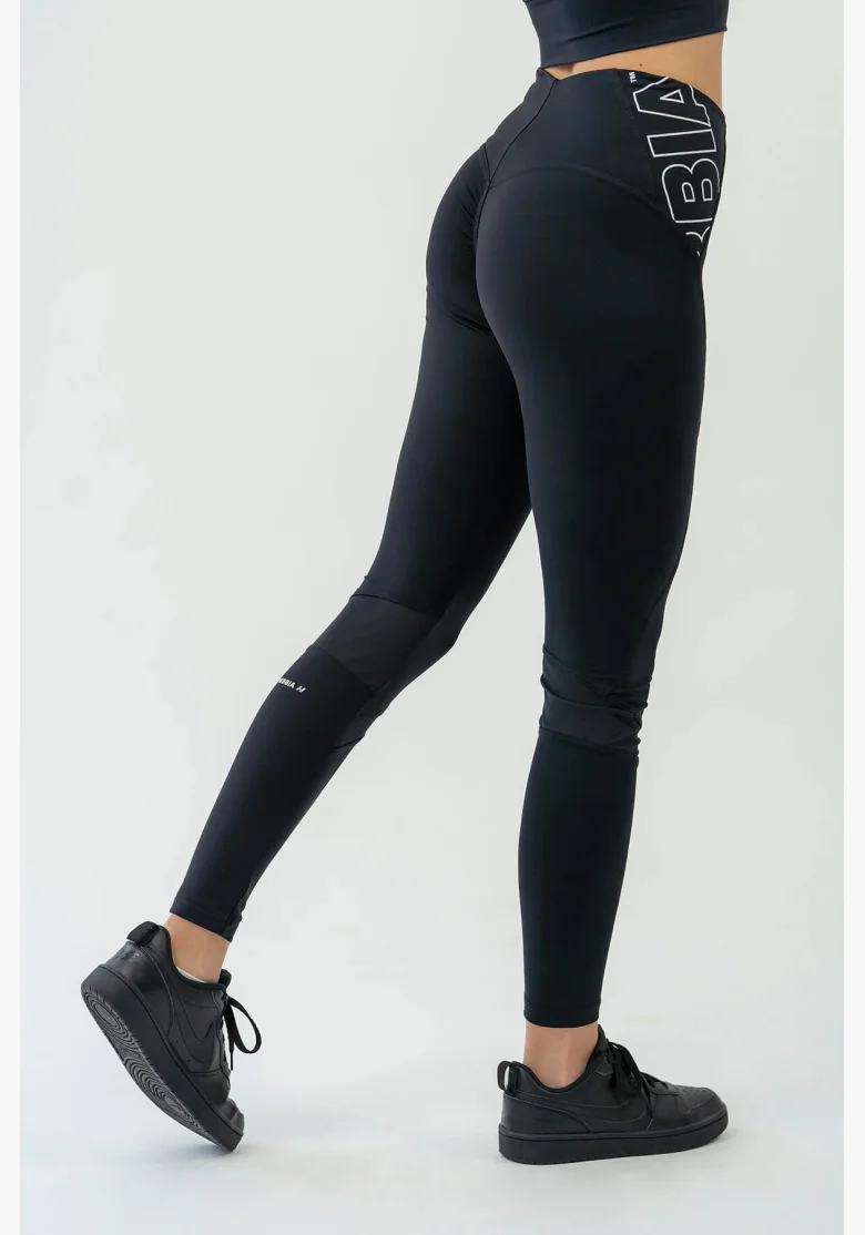 NEBBIA FIT Activewear legíny s vysokým pásom čierne
