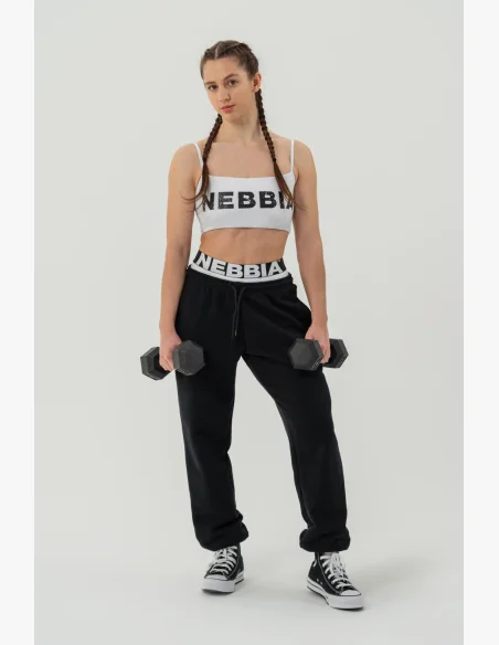 NEBBIA Športové tepláky MUSCLE MOMMY čierna