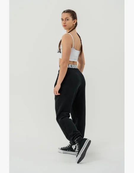 NEBBIA Športové tepláky MUSCLE MOMMY čierna