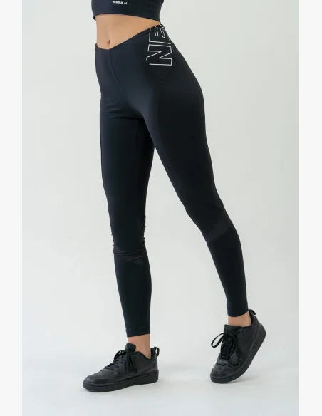 NEBBIA FIT Activewear legíny s vysokým pásom čierne