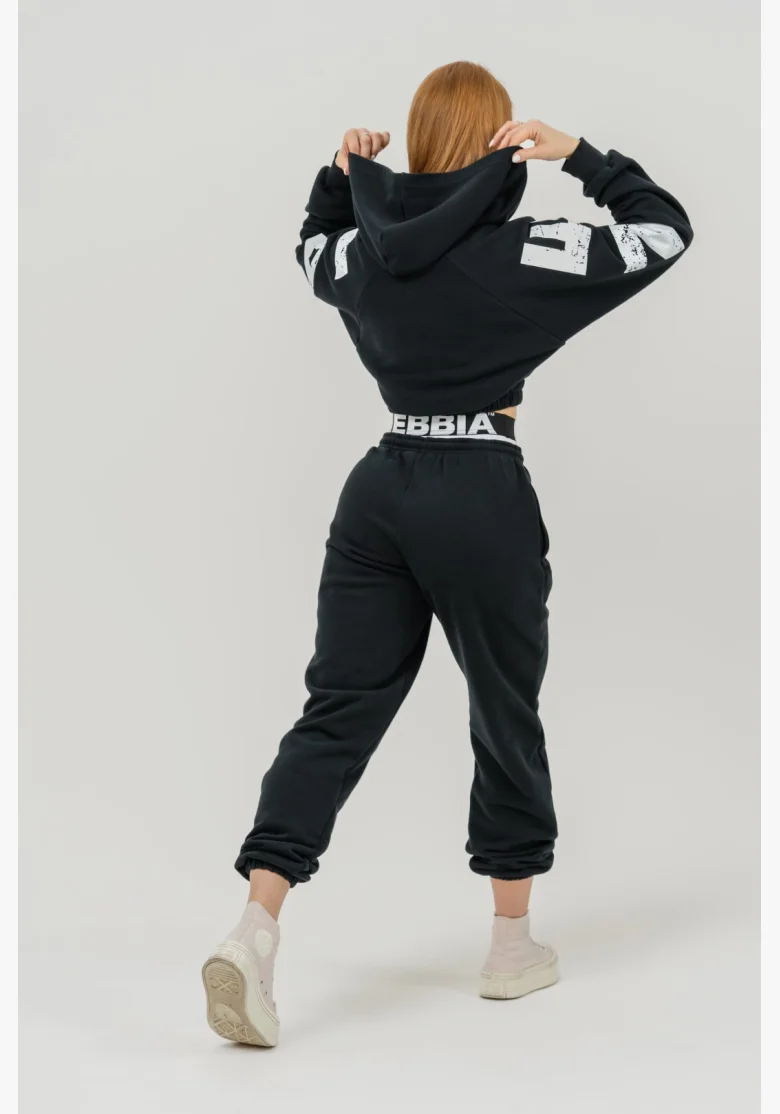 NEBBIA Športové tepláky MUSCLE MOMMY čierna