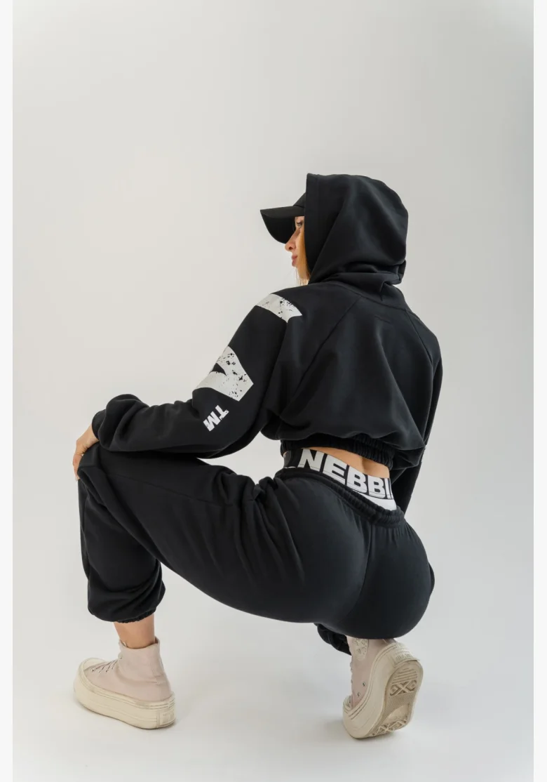 NEBBIA Športové tepláky MUSCLE MOMMY čierna