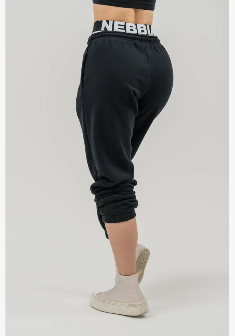 NEBBIA Športové tepláky MUSCLE MOMMY čierna