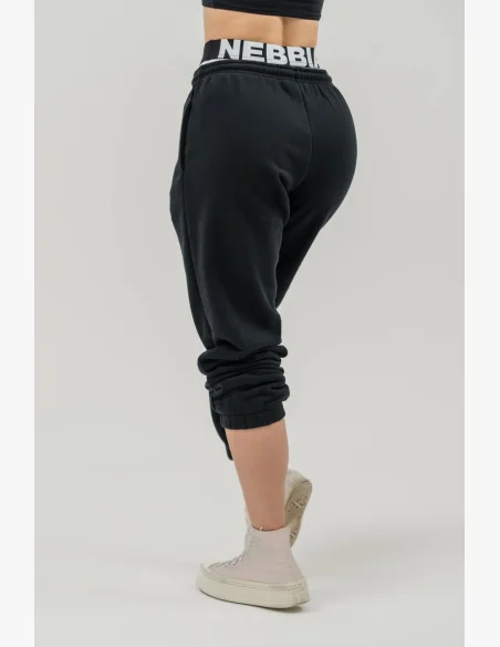 NEBBIA Športové tepláky MUSCLE MOMMY čierna