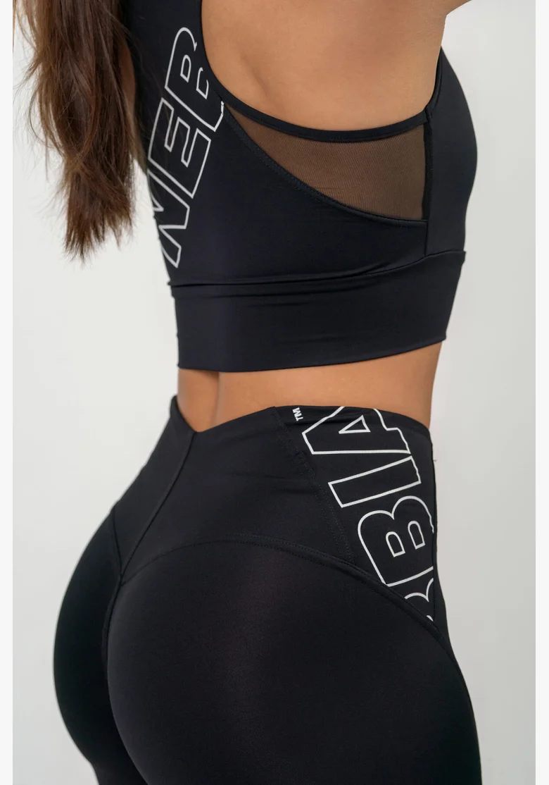 NEBBIA FIT Activewear legíny s vysokým pásom čierne