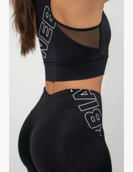 NEBBIA FIT Activewear legíny s vysokým pásom čierne