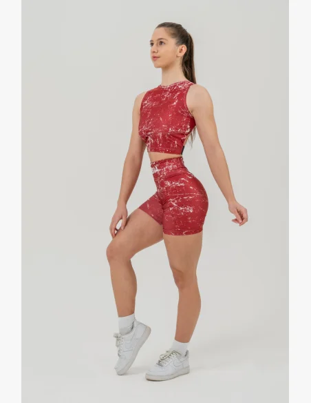 NEBBIA Crop top tielko ROUGH GIRL červené
