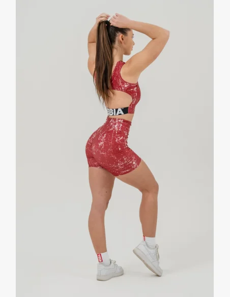 NEBBIA Crop top tielko ROUGH GIRL červené