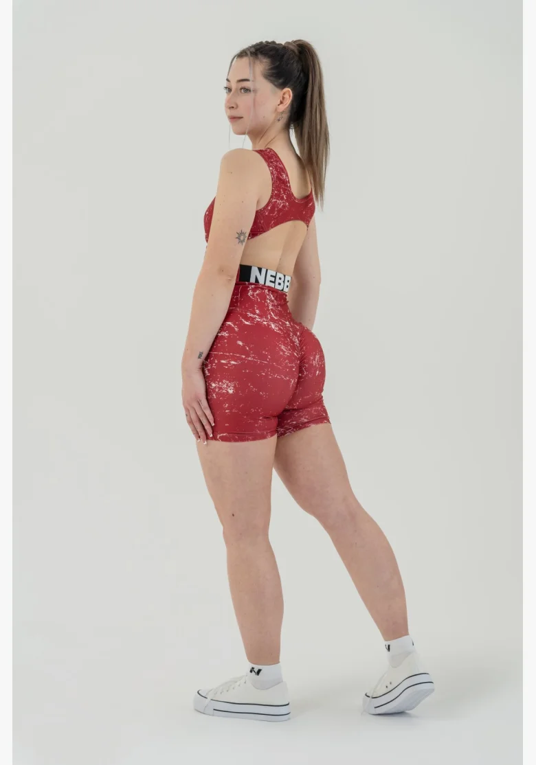 NEBBIA Crop top tielko ROUGH GIRL červené