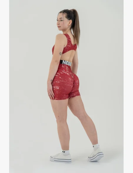 NEBBIA Crop top tielko ROUGH GIRL červené