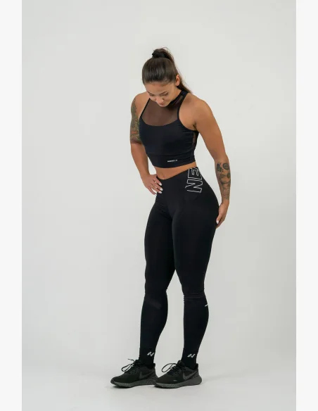 NEBBIA FIT Activewear legíny s vysokým pásom čierne