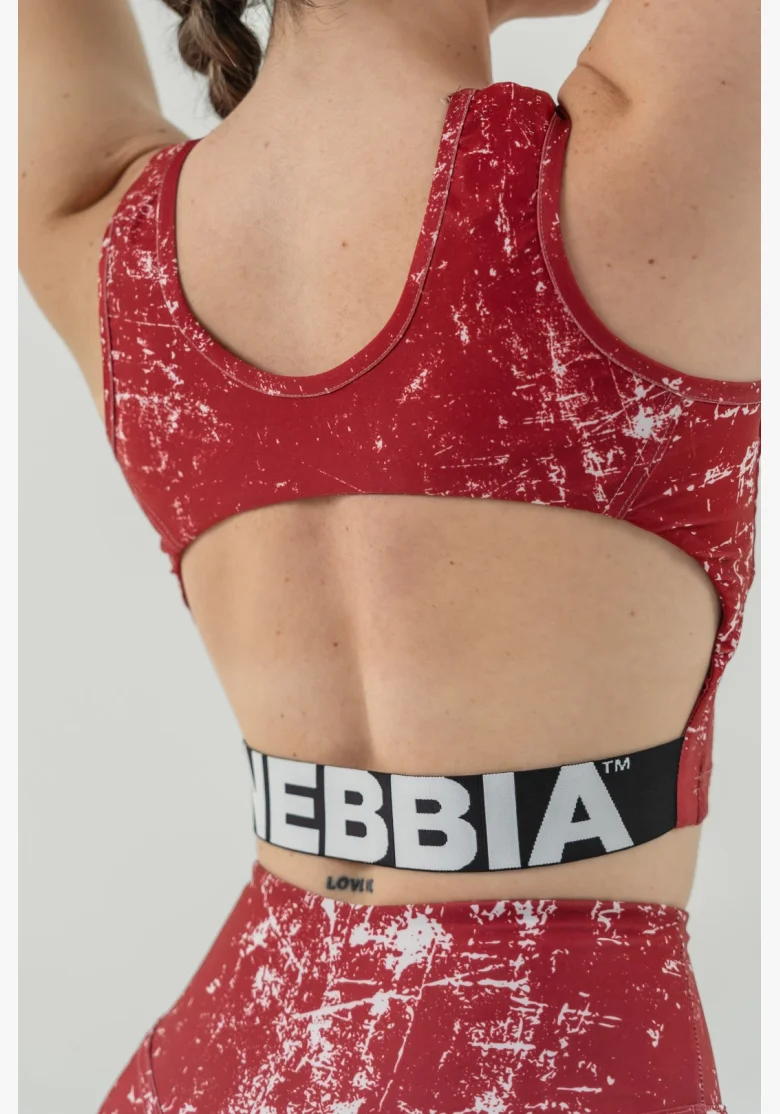 NEBBIA Crop top tielko ROUGH GIRL červené