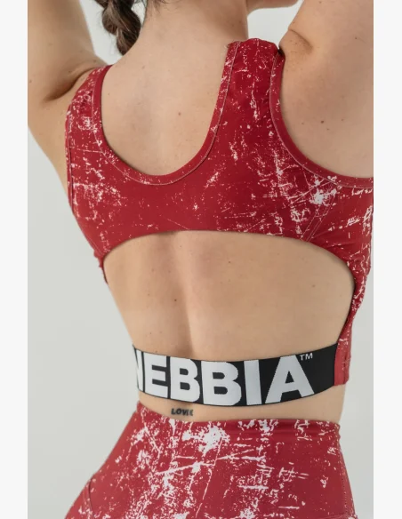 NEBBIA Crop top tielko ROUGH GIRL červené