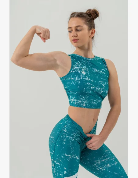 NEBBIA Crop top tielko ROUGH GIRL zelené