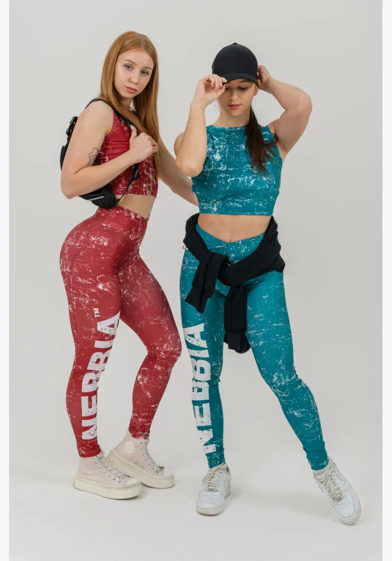 NEBBIA Crop top tielko ROUGH GIRL zelené