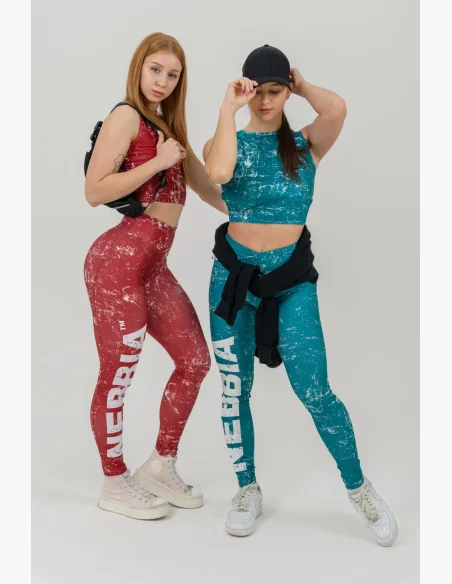 NEBBIA Crop top tielko ROUGH GIRL zelené