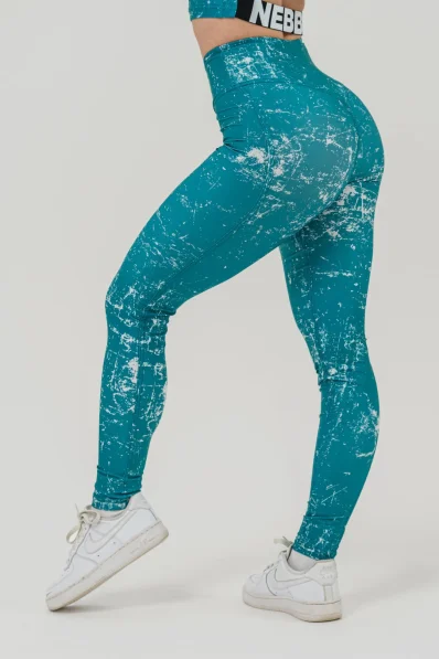 NEBBIA Fitness šortky s vysokým pásom GLUTE PUMP zelená