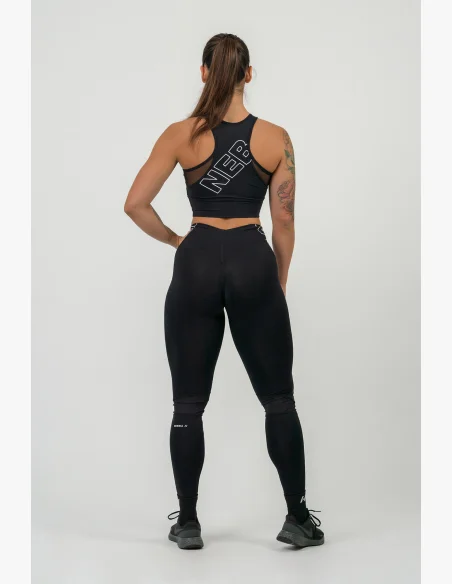 NEBBIA FIT Activewear legíny s vysokým pásom čierne