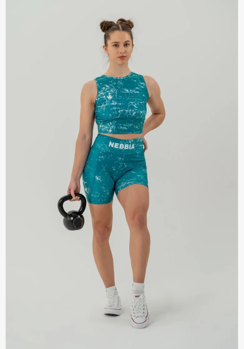 NEBBIA Legíny s vysokým pásom 5″ HAMMIES zelené