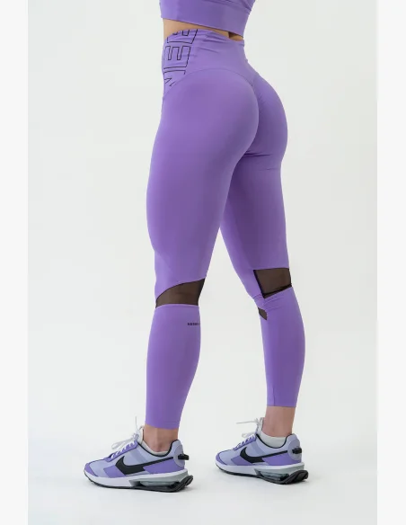 NEBBIA FIT Activewear legíny s vysokým pásom lila