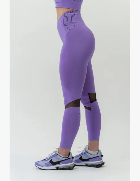NEBBIA FIT Activewear legíny s vysokým pásom lila