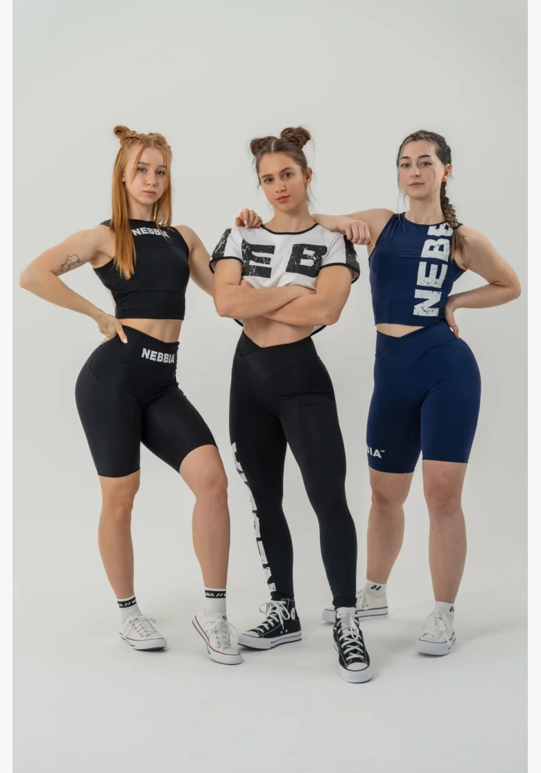 NEBBIA Fitness legíny s vysokým pásom GLUTE CHECK čierne