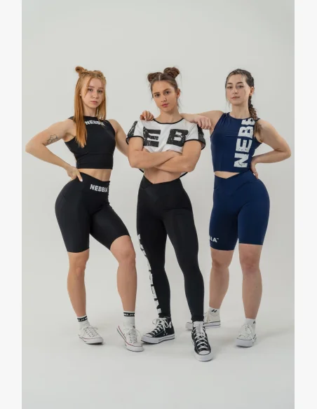 NEBBIA Fitness legíny s vysokým pásom GLUTE CHECK čierne