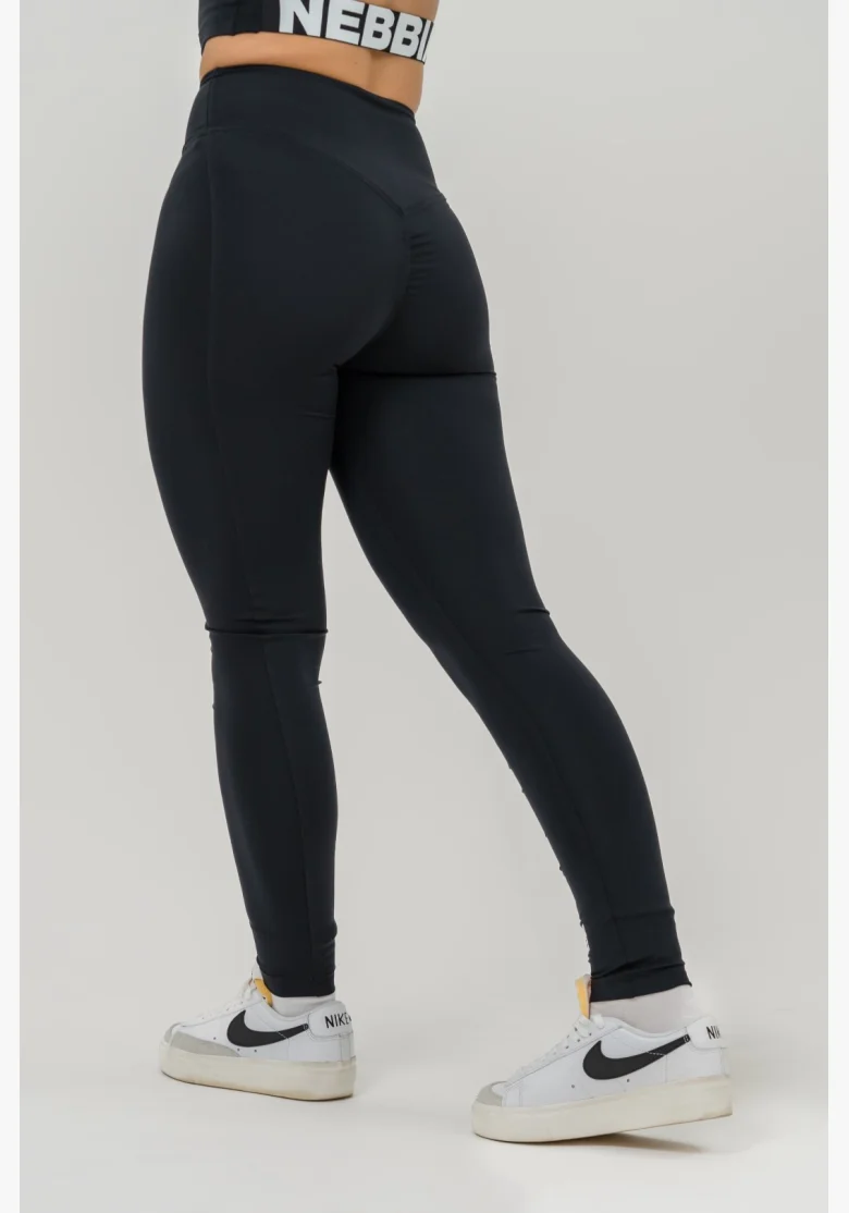 NEBBIA Fitness legíny s vysokým pásom GLUTE CHECK čierne
