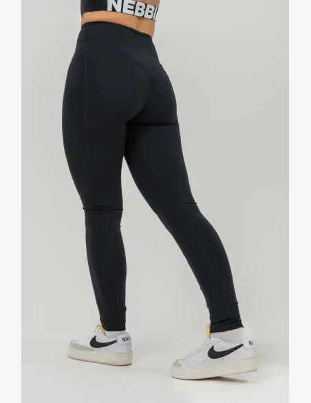 NEBBIA Fitness legíny s vysokým pásom GLUTE CHECK čierne