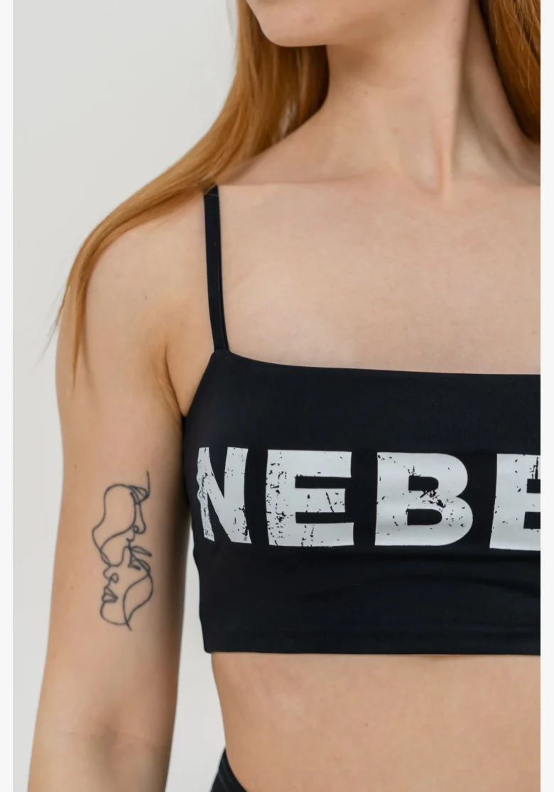 NEBBIA Bandeau podprsenka BACK CHECK čierna