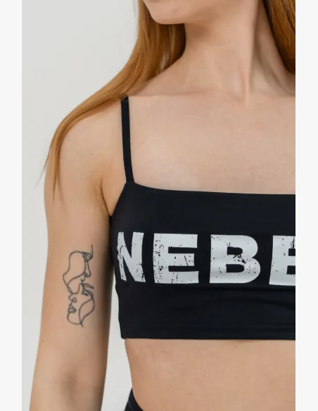 NEBBIA Bandeau podprsenka BACK CHECK čierna