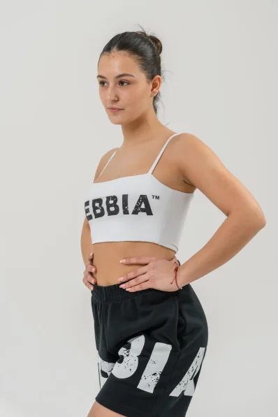 NEBBIA • NEBBIA Bandeau podprsenka BACK CHECK biela • Nebshop.sk