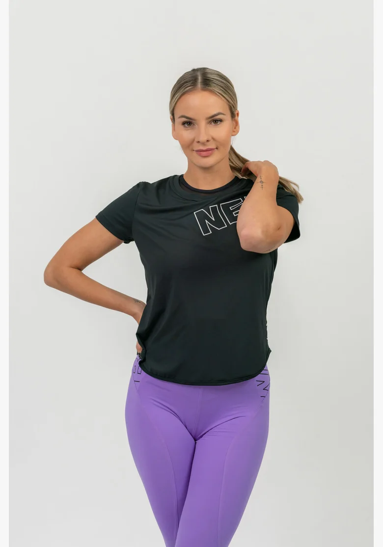 NEBBIA FIT Activewear legíny s vysokým pásom lila