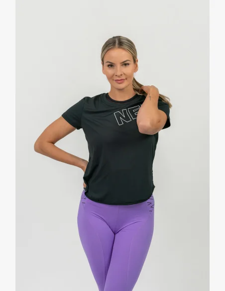 NEBBIA FIT Activewear legíny s vysokým pásom lila