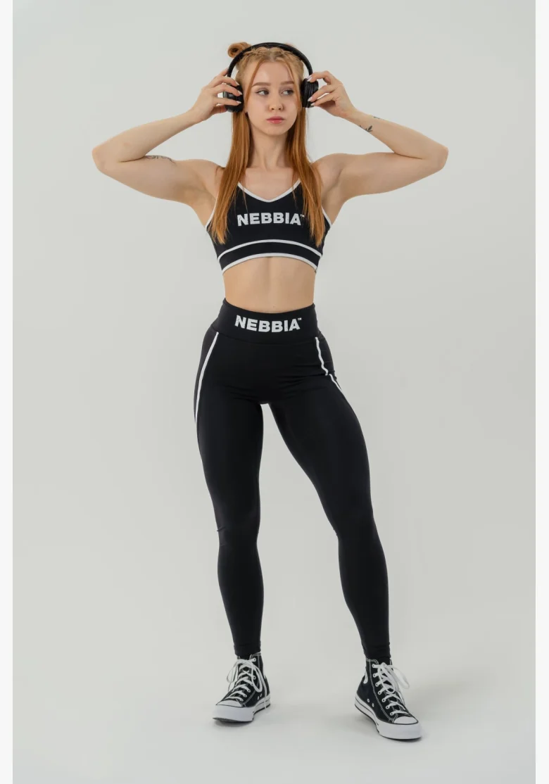 NEBBIA Tvarujúce fitness legíny MY RULES čierna
