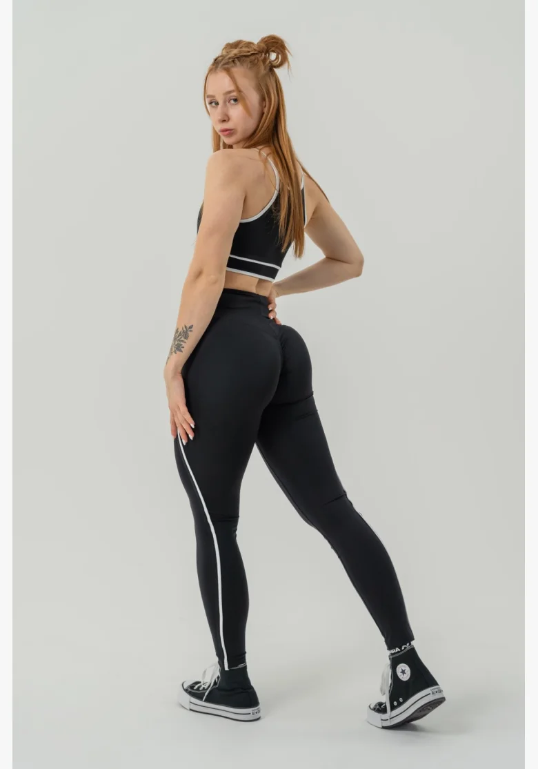 NEBBIA Tvarujúce fitness legíny MY RULES čierna