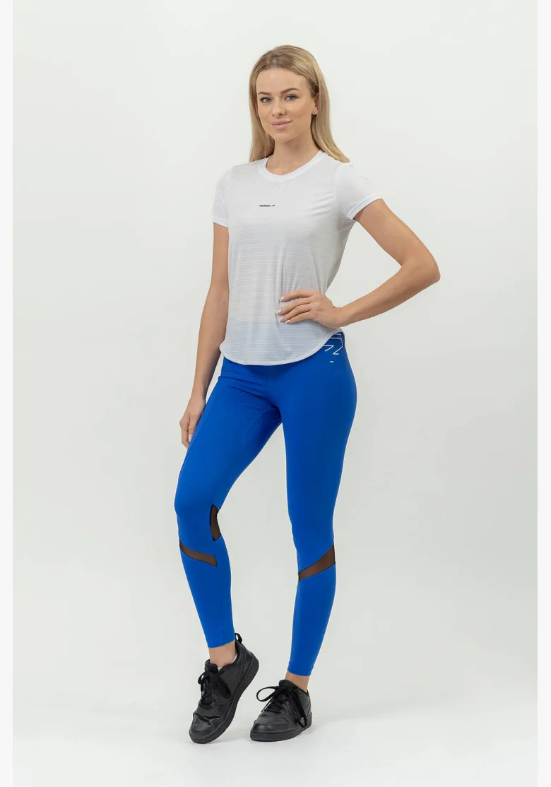 NEBBIA FIT Activewear legíny s vysokým pásom modré