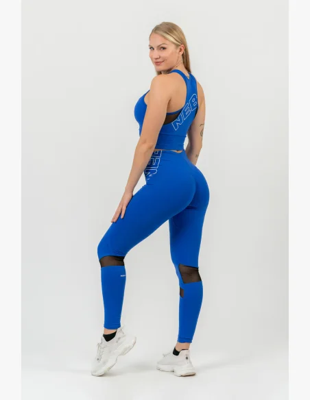 NEBBIA FIT Activewear legíny s vysokým pásom modré