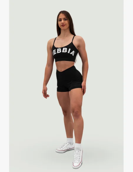 NEBBIA Šortky s vysokým pasem 5″ GYM HERO čierne