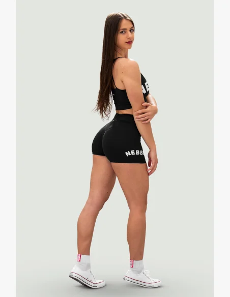 NEBBIA Šortky s vysokým pasem 5″ GYM HERO čierne