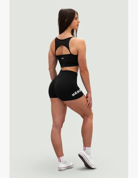 NEBBIA Šortky s vysokým pasem 5″ GYM HERO čierne
